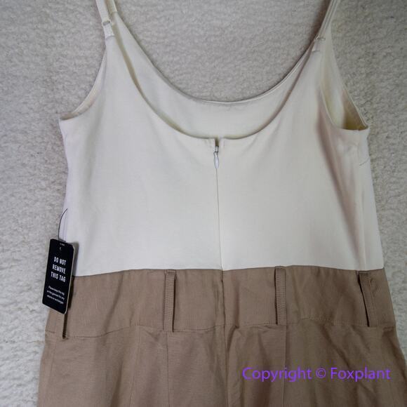 New! EXPRESS‎ Belted Linen-Blend Utility Jumpsuit, size M - Picture 13 of 16